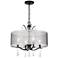 Minka Lavery Laurel Estate 4-Light 20-in Black Pendant to Semi-Flush