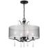 Minka Lavery Laurel Estate 4-Light 20-in Black Pendant to Semi-Flush