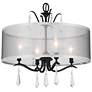 4_Minka Lavery Laurel Estate 4-Light 20-in Black Pendant to Semi-Flush more views