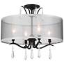 5_Minka Lavery Laurel Estate 4-Light 20-in Black Pendant to Semi-Flush more views