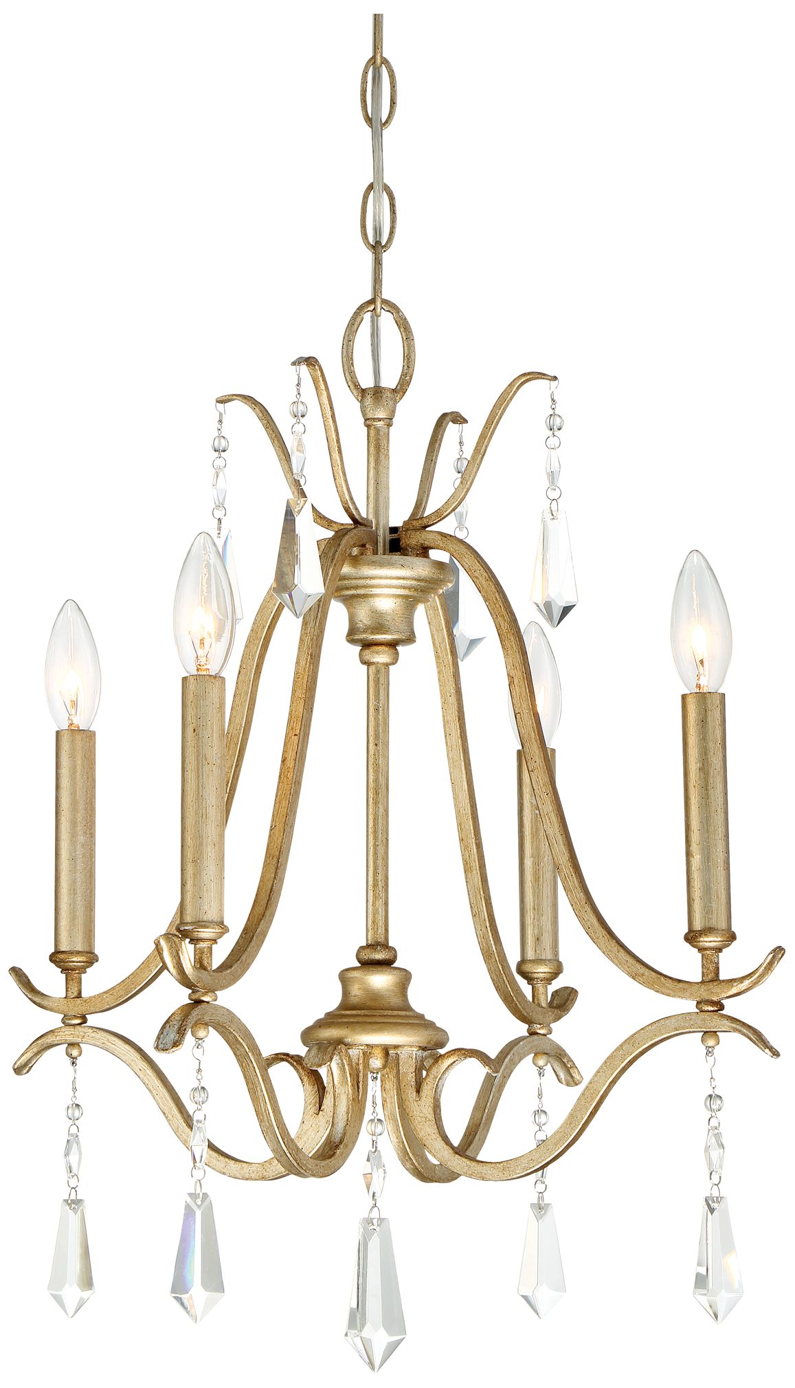 Minka-Lavery Laurel Estate 4-Light Brio Gold Mini-Chandelier