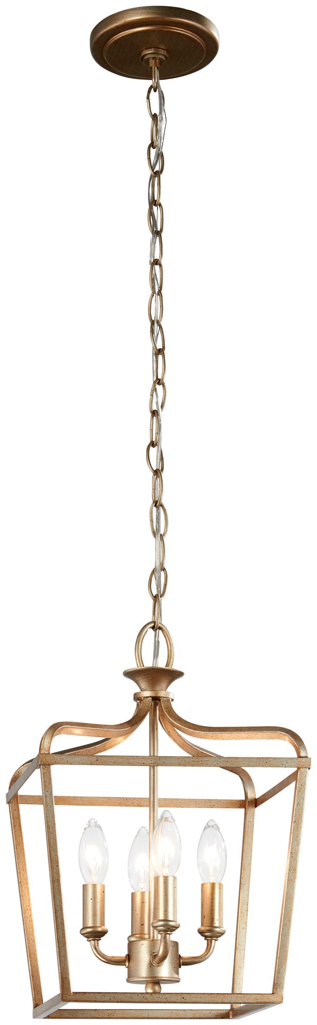 Image 2 Minka-Lavery Laurel Estate 4-Light Brio Gold Pendant Convert to Semi-Flush more views