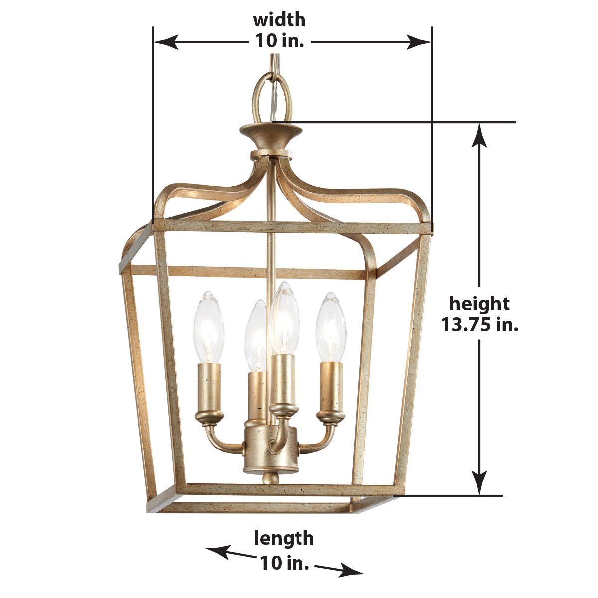 Image 3 Minka-Lavery Laurel Estate 4-Light Brio Gold Pendant Convert to Semi-Flush more views