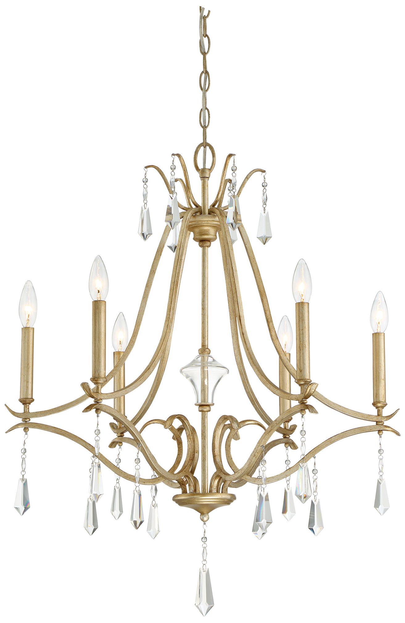 Minka-Lavery Laurel Estate 6-Light Brio Gold Chandelier