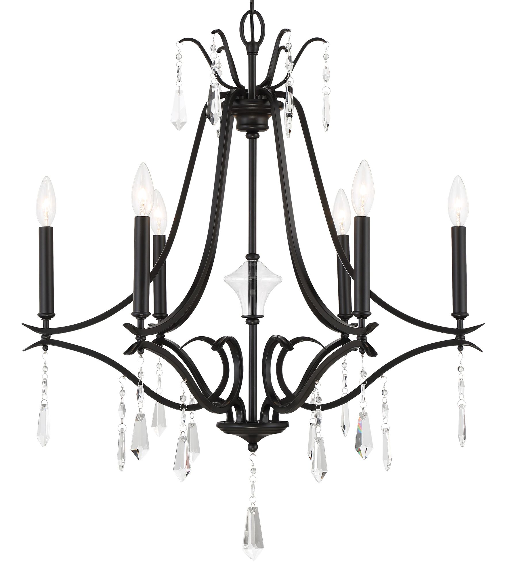 Image 3 Minka-Lavery Laurel Estate 6-Light Coal Chandelier more views
