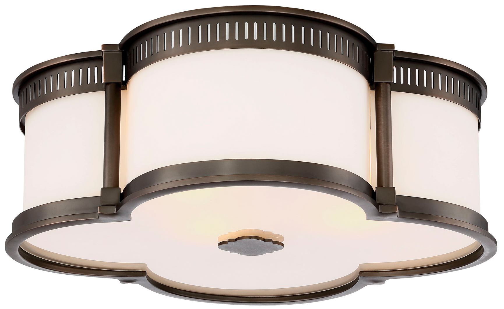 Image 2 Minka-Lavery LED 1-Light Bronze and Brass Flush Mount