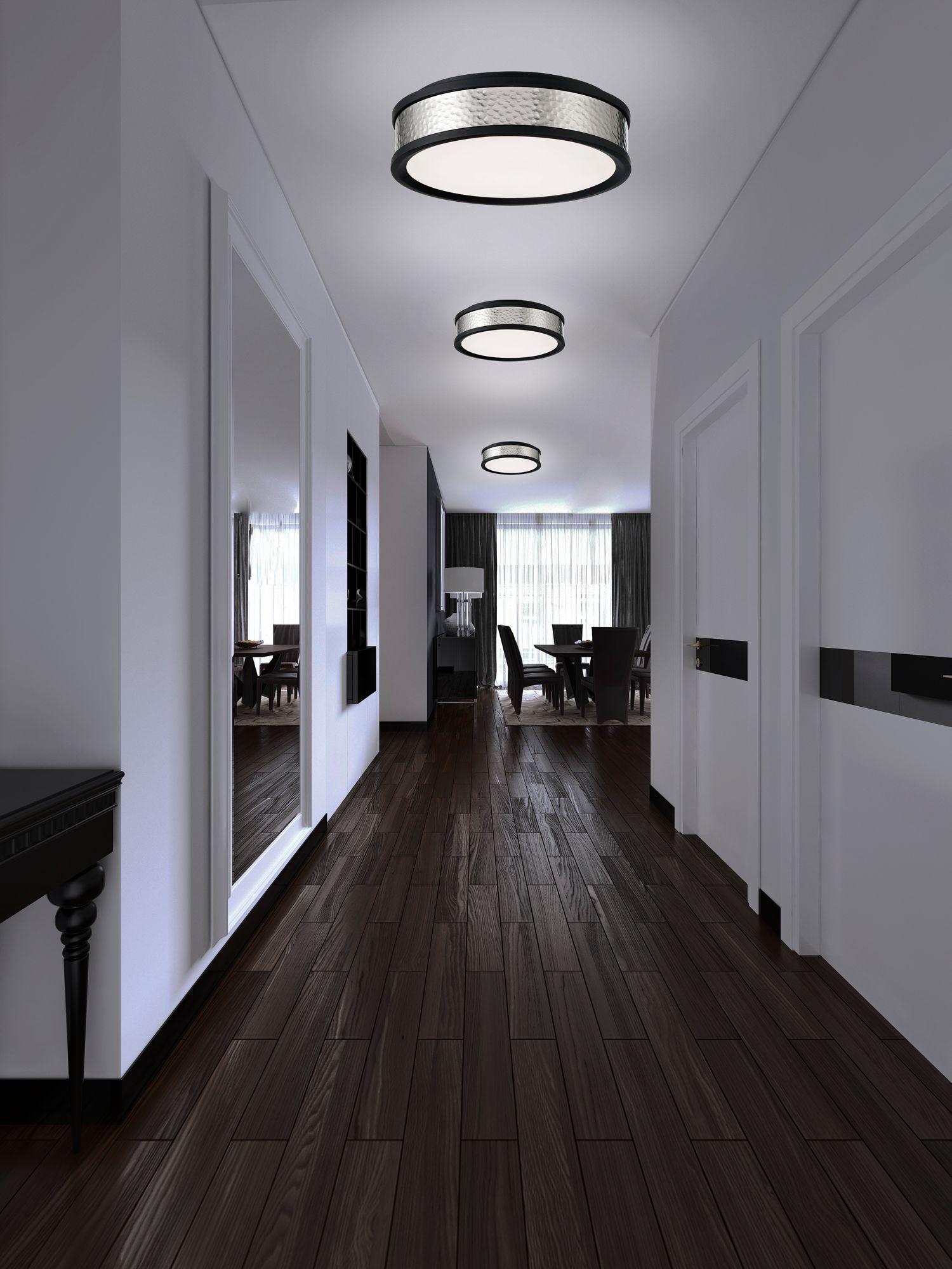 Image 5 Minka-Lavery LED Brushed Nickel and Coal Flush Mount more views