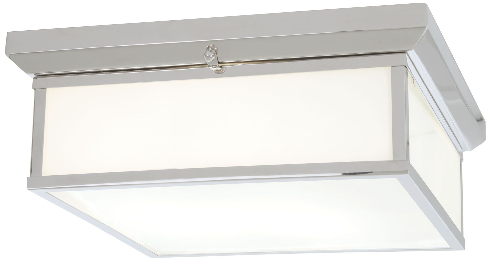 Minka-Lavery LED Chrome Flush Mount with White Glass Shades