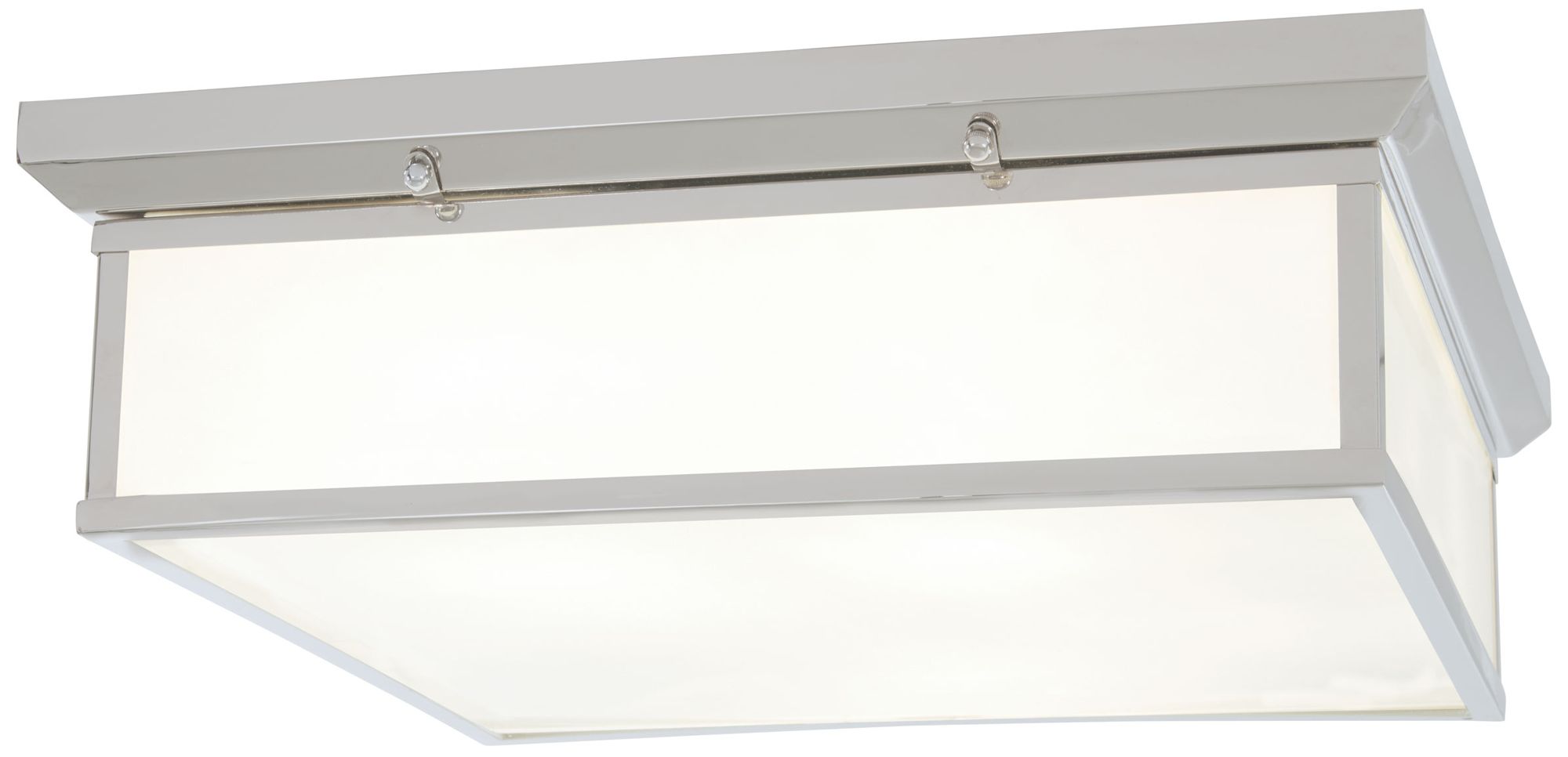 Minka-Lavery LED Chrome Flush Mount with White Glass Shades