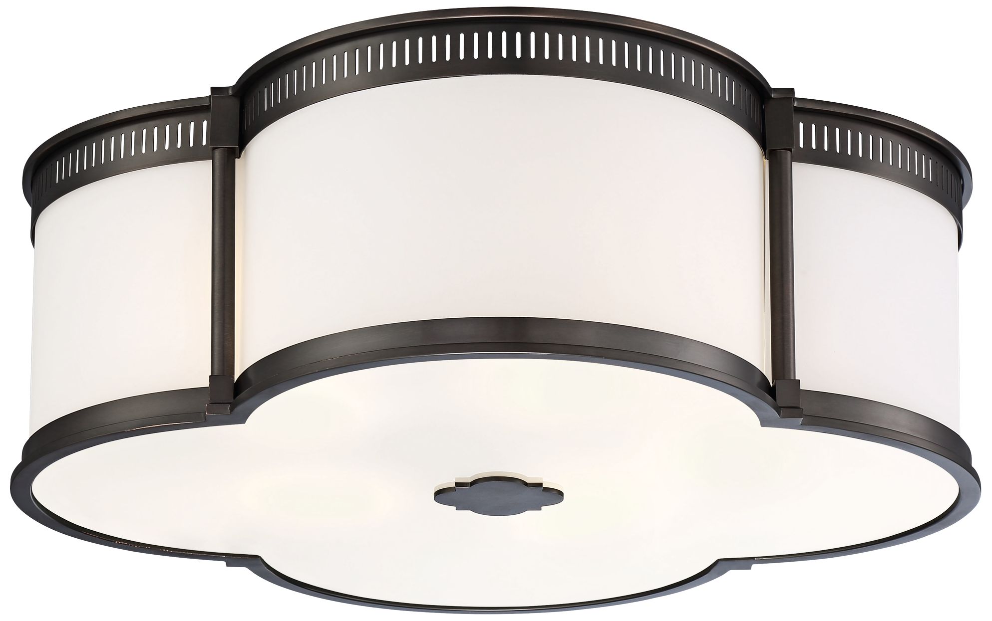 Minka-Lavery LED Harvard Court Bronze Flush Mount with Glass Shade