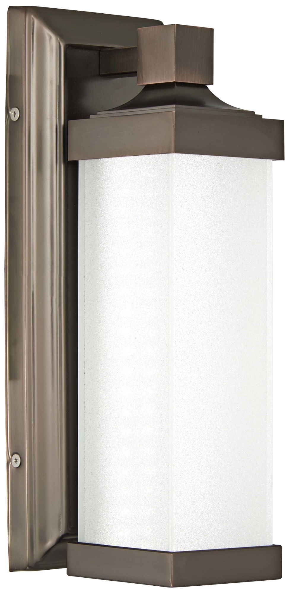 Minka-Lavery LED Harvard Court Bronze Wall Sconce with White Glass Shade