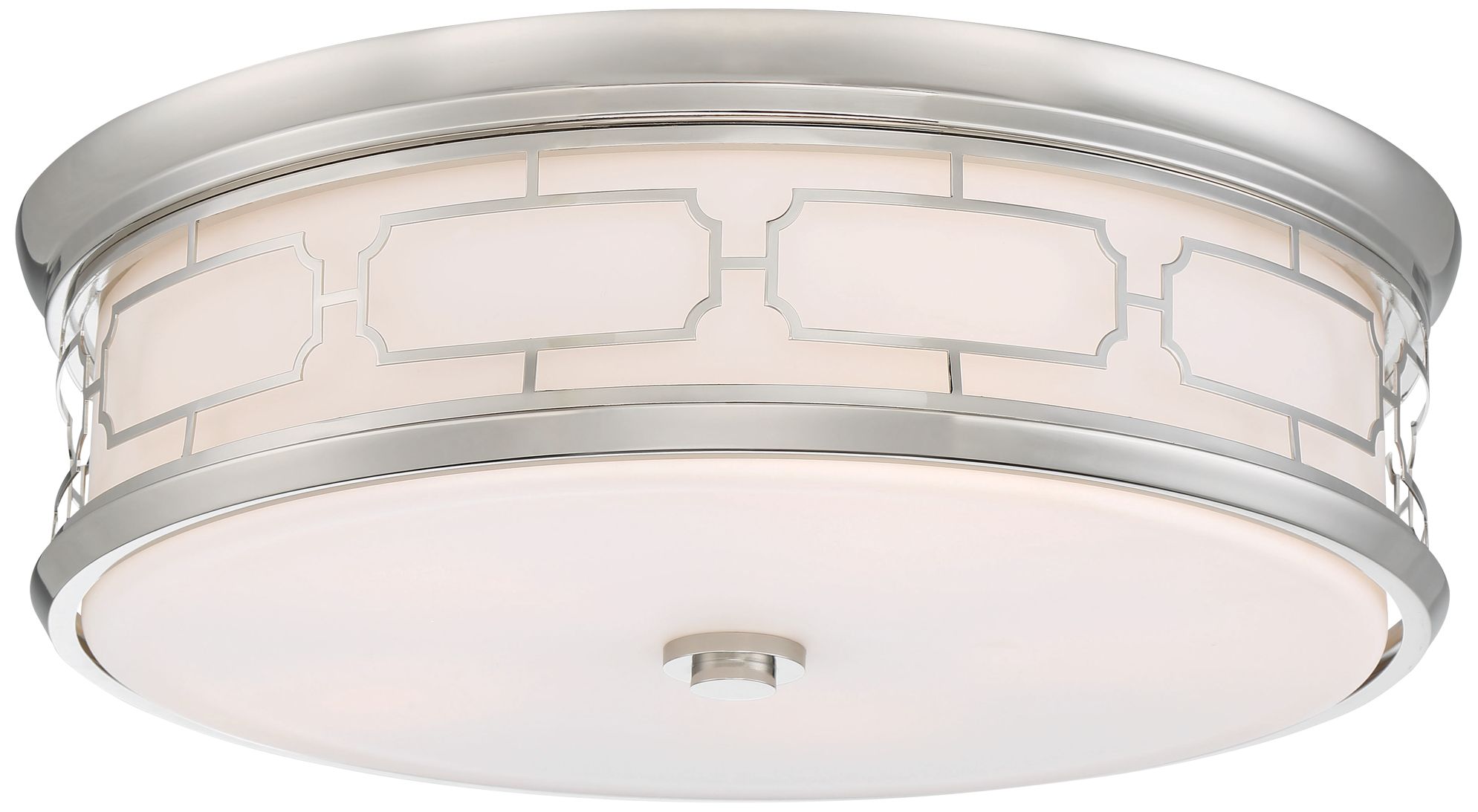 Minka-Lavery LED Polished Nickel Flush Mount with Glass Shade