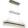 3_Minka Lavery Levitation 40" Coal and Brass LED Oval Island Chandelier