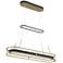 Minka Lavery Levitation 40" Coal and Brass LED Oval Island Chandelier