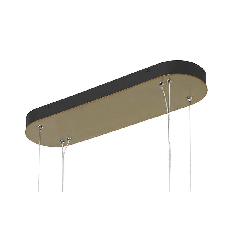 Image 5 Minka Lavery Levitation 40" Coal and Brass LED Oval Island Chandelier more views