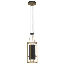 Minka-Lavery Levitation LED 1-Light Sand Black and Soft Brass Mini-Pendant