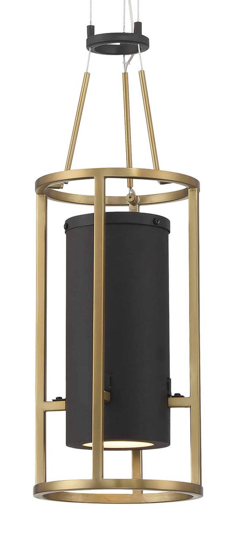 Thumbnail3 of Minka-Lavery Levitation LED Sand Black and Soft Brass Mini-Pendant more views