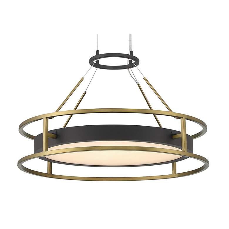 Image 3 Minka-Lavery Levitation LED Soft Brass and Black Pendant more views