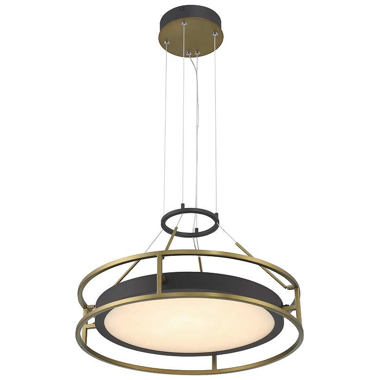 Image 5 Minka-Lavery Levitation LED Soft Brass and Black Pendant more views