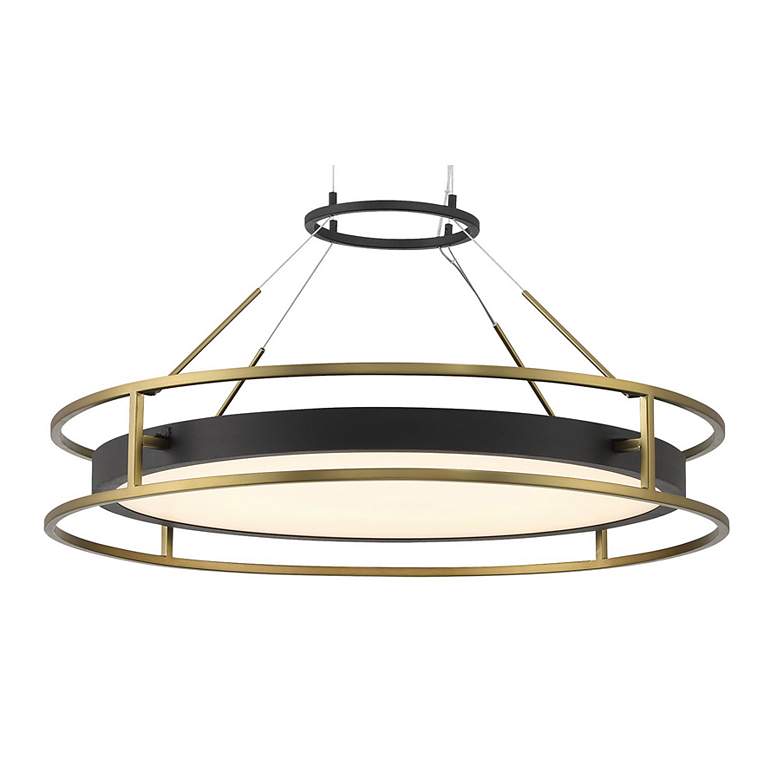 Image 3 Minka-Lavery Levitation LED Soft Brass and Black Pendant more views