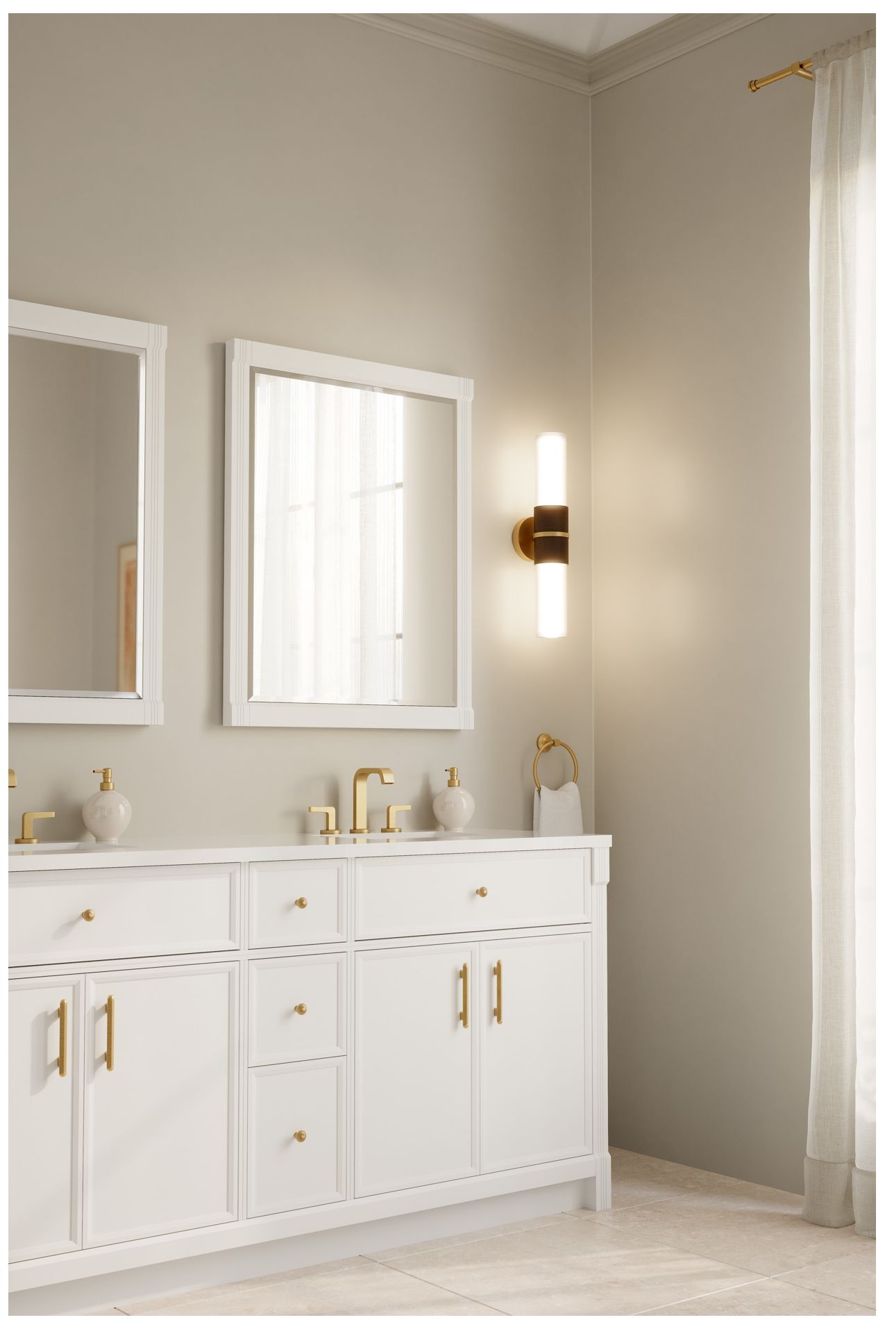 Image 2 Minka Lavery Linthor 2-Light 22.5-in Legacy Brass and Bronze Wall Sconce more views