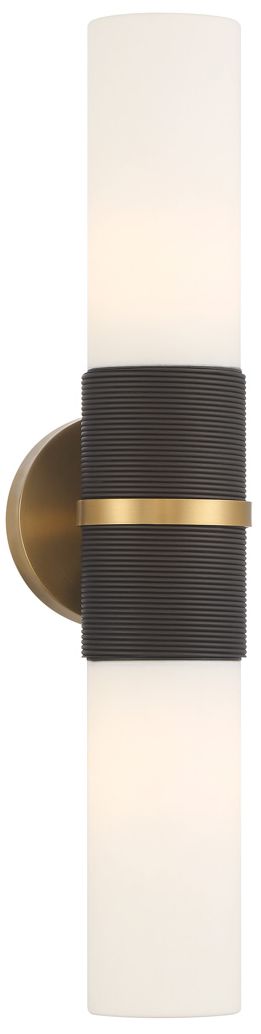 Image 4 Minka Lavery Linthor 2-Light 22.5-in Legacy Brass and Bronze Wall Sconce more views