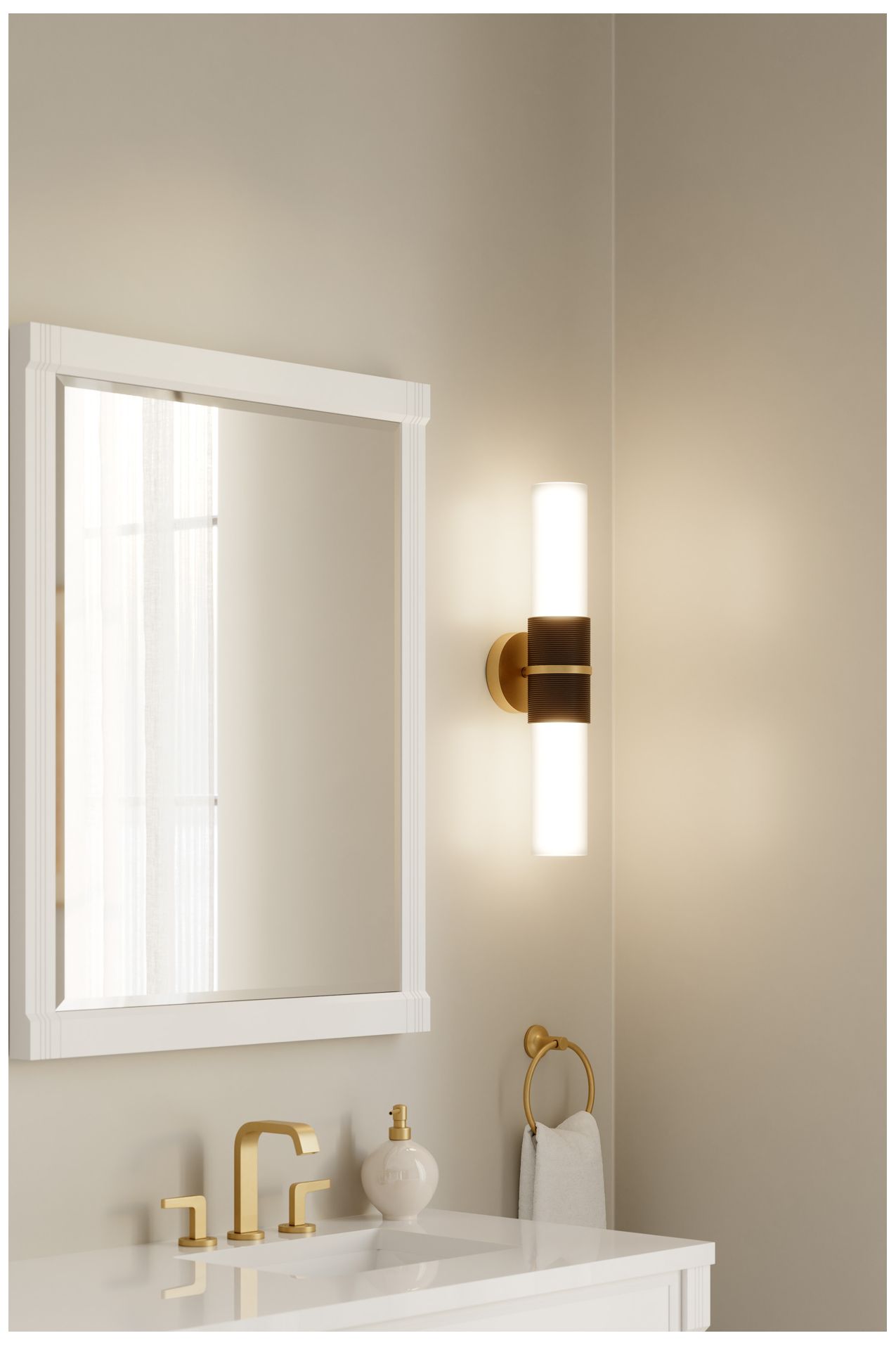 Image 5 Minka Lavery Linthor 2-Light 22.5-in Legacy Brass and Bronze Wall Sconce more views