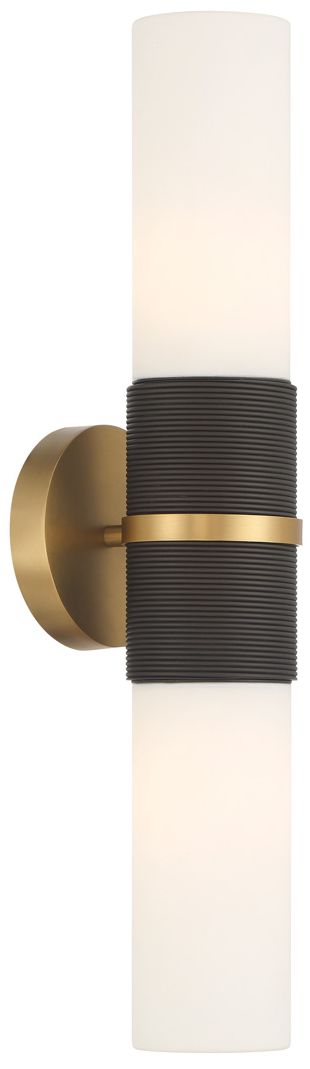 Minka Lavery Linthor 2-Light 22.5-in Legacy Brass and Bronze Wall Sconce