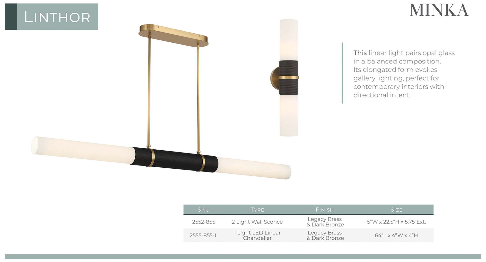 Minka Lavery Linthor 2-Light 22.5-in Legacy Brass and Bronze Wall Sconce