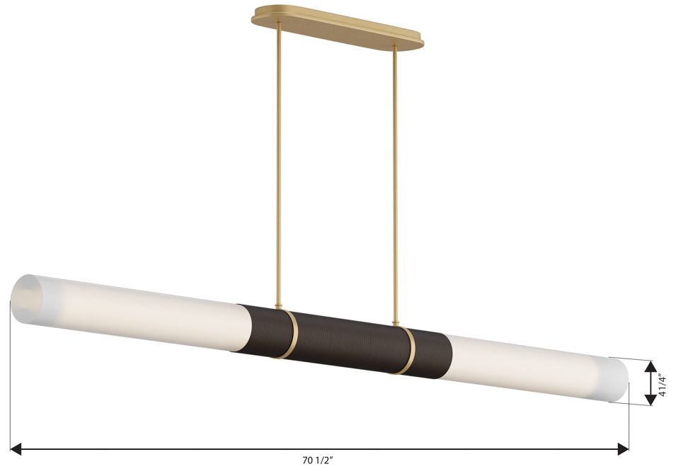 Image 2 Minka Lavery Linthor LED 64-in Legacy Brass and Bronze Linear Chandelier more views