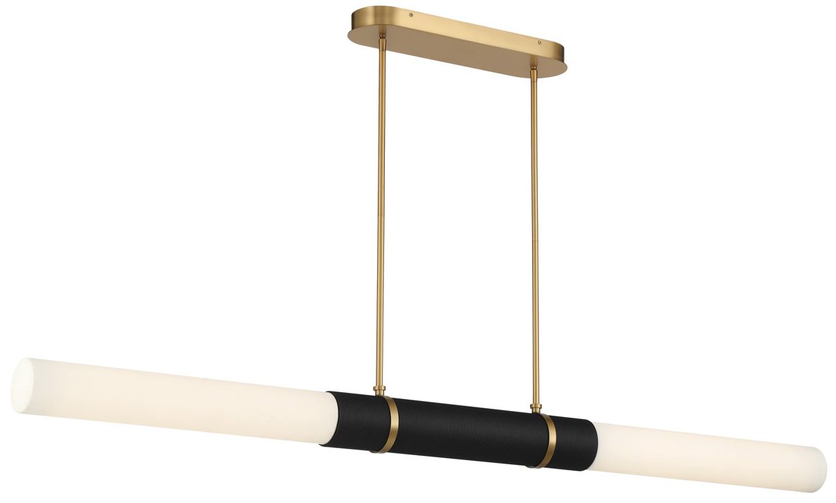 Minka Lavery Linthor LED 64-in Legacy Brass and Bronze Linear Chandelier