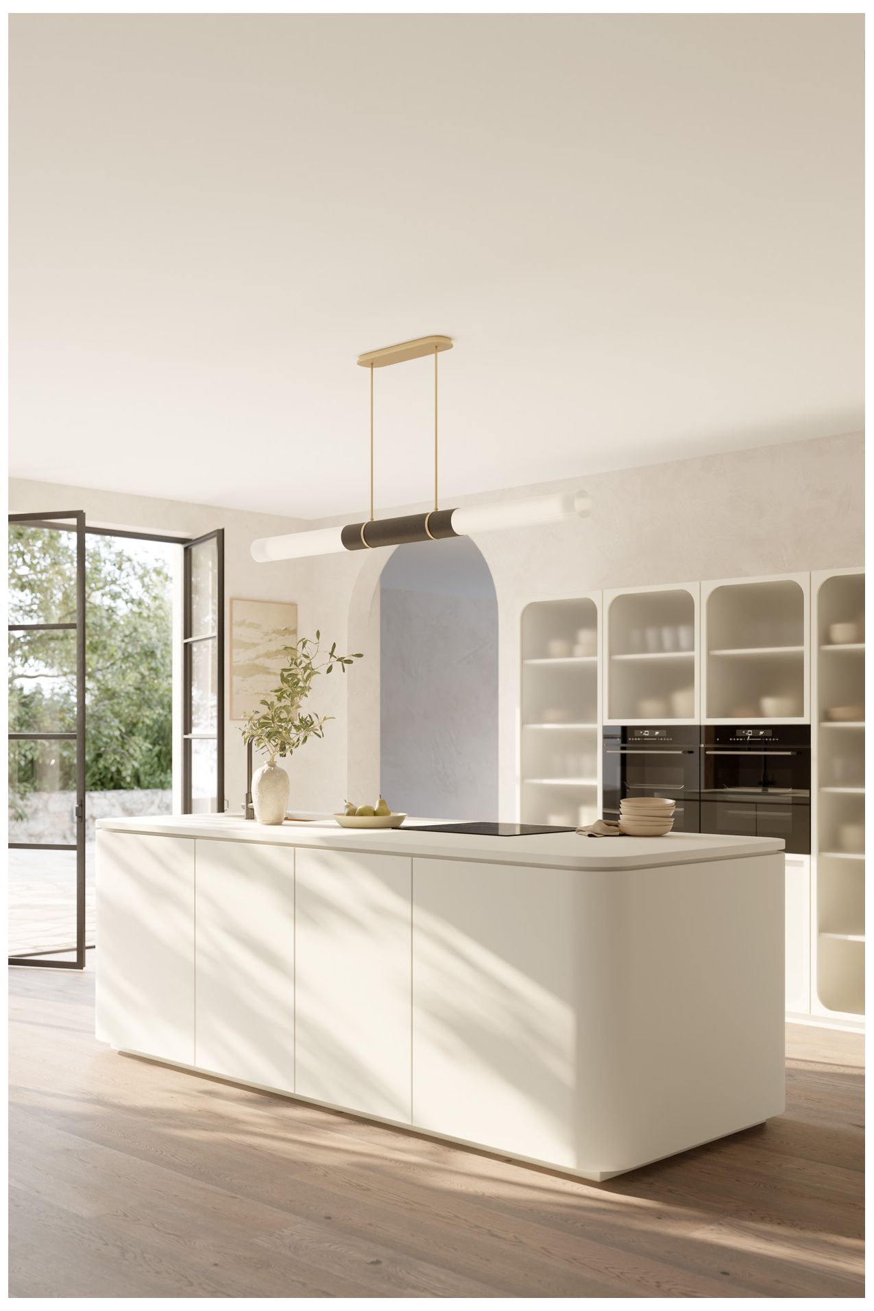 Image 3 Minka Lavery Linthor LED 64-in Legacy Brass and Bronze Linear Chandelier more views