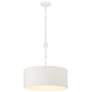 2_Minka Lavery Lodelle 3-Light 19-in White Pendant with Cotton Rope Shades