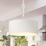 1_Minka Lavery Lodelle 3-Light 19-in White Pendant with Cotton Rope Shades