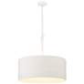 1_Minka Lavery Lodelle 4-Light 24-in White Pendant with Cotton Rope Shades