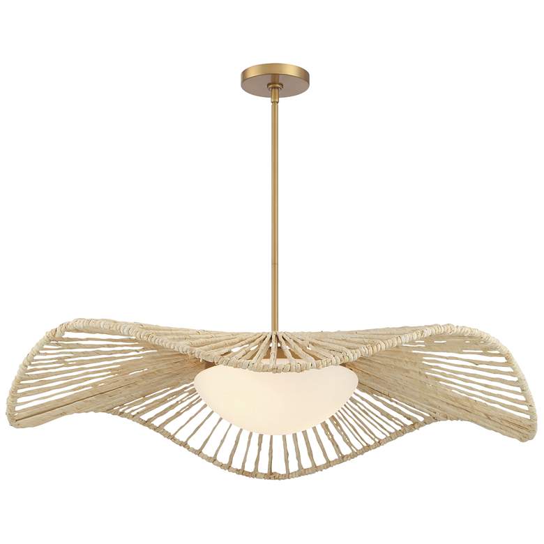 Image 1 Minka-Lavery Longfield 2-Light 36-in Legacy Brass Indoor Pendant