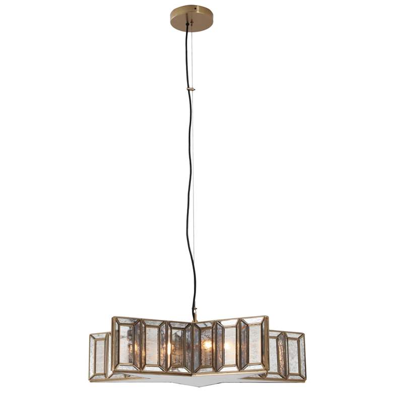 Image 2 Minka Lavery Luce Stellare 5-Light 28.25-in Artisan Brass Pendant more views