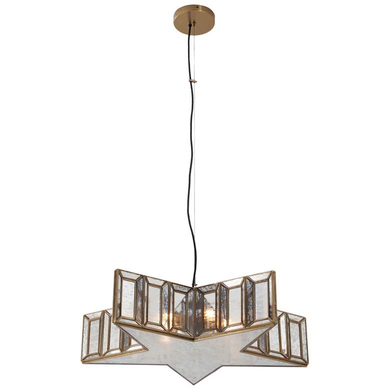 Image 5 Minka Lavery Luce Stellare 5-Light 28.25-in Artisan Brass Pendant more views