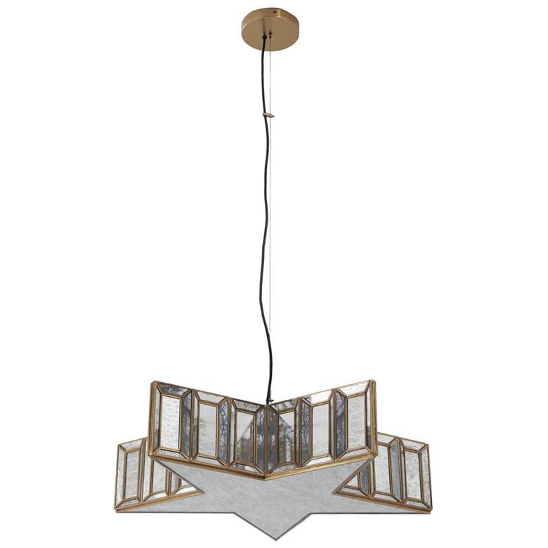 Image 6 Minka Lavery Luce Stellare 5-Light 28.25-in Artisan Brass Pendant more views
