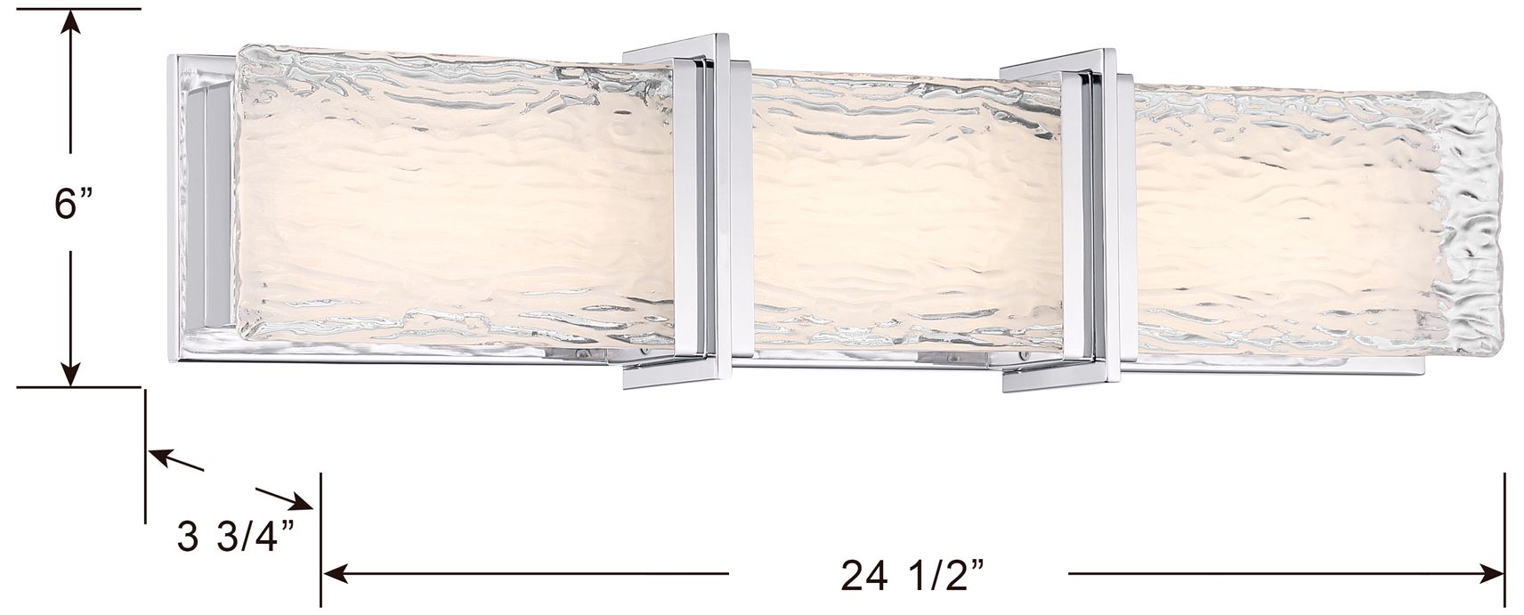 Image 6 Minka Lavery Lumina LED 24.5-in Chrome Vanity Light with Glass Shade more views
