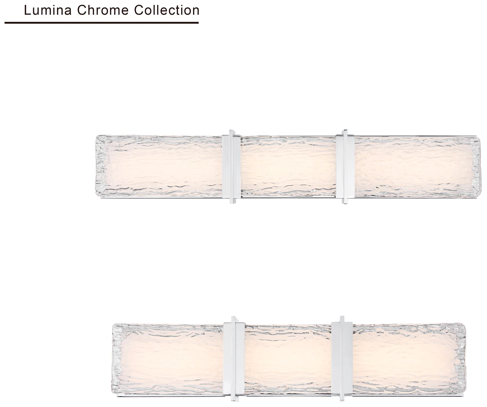 Minka Lavery Lumina LED 24.5-in Chrome Vanity Light with Glass Shade