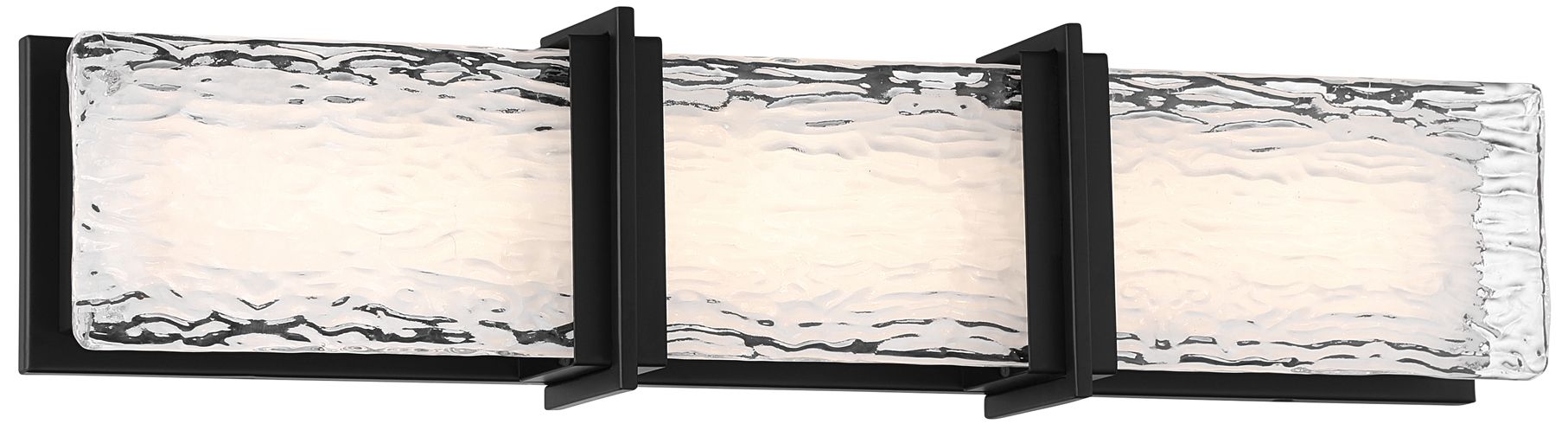 Minka Lavery Lumina LED 24.5-in Dark Matte Black Vanity Light with Shade