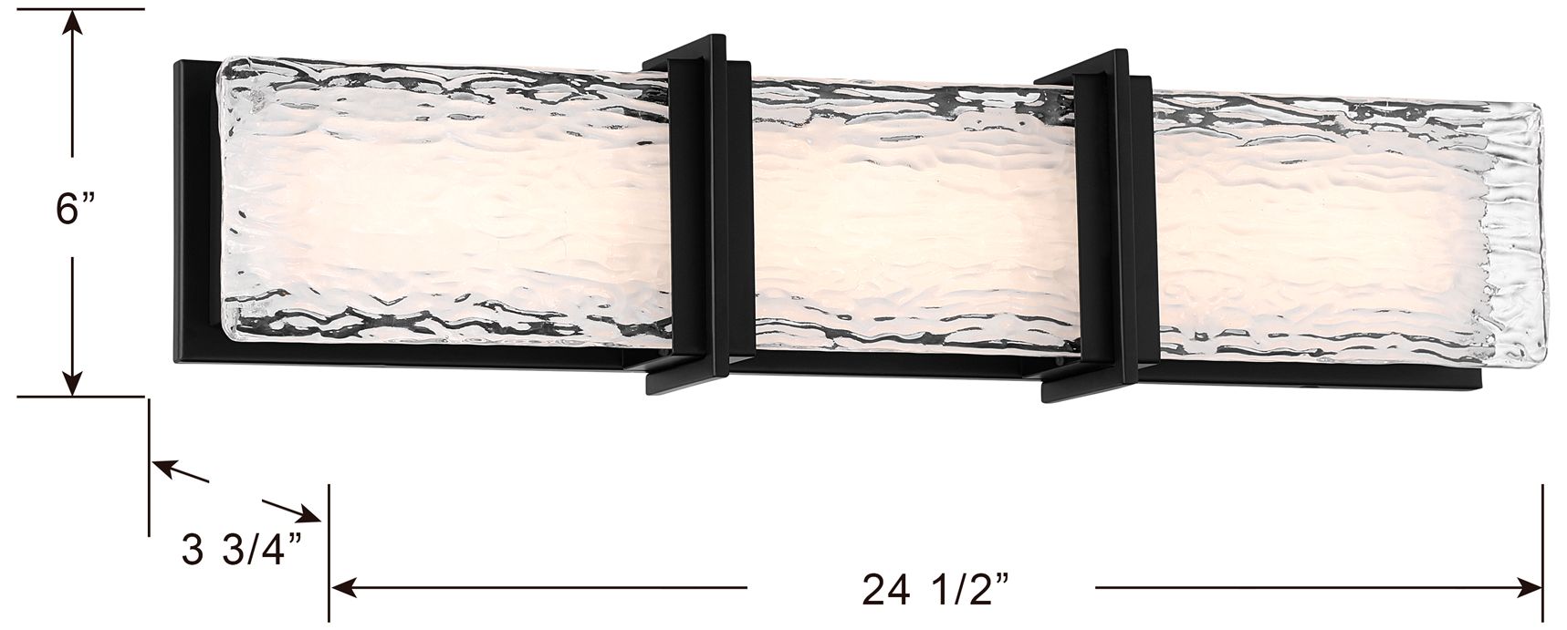 Image 6 Minka Lavery Lumina LED 24.5-in Dark Matte Black Vanity Light with Shade more views