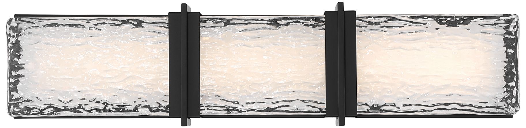 Minka Lavery Lumina LED 24.5-in Dark Matte Black Vanity Light with Shade