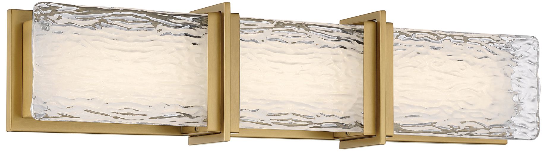 Thumbnail3 of Minka Lavery Lumina LED 24.5-in Legacy Brass Vanity Light with Glass Shade more views