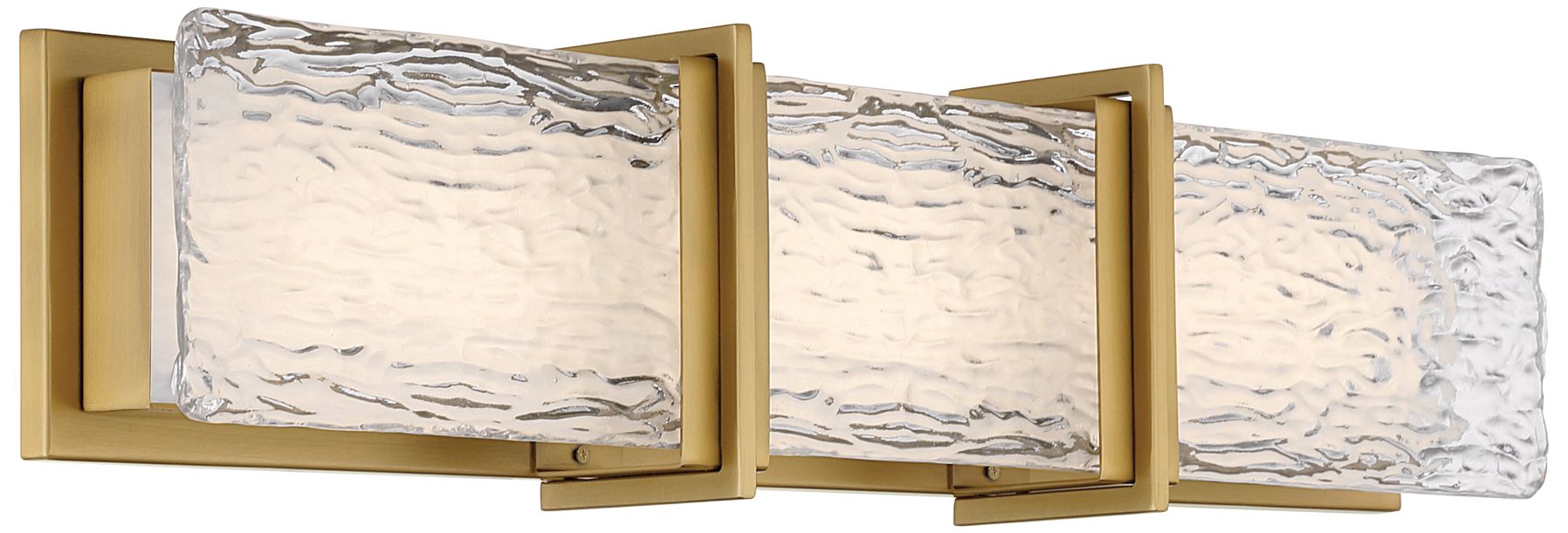 Minka Lavery Lumina LED 24.5-in Legacy Brass Vanity Light with Glass Shade