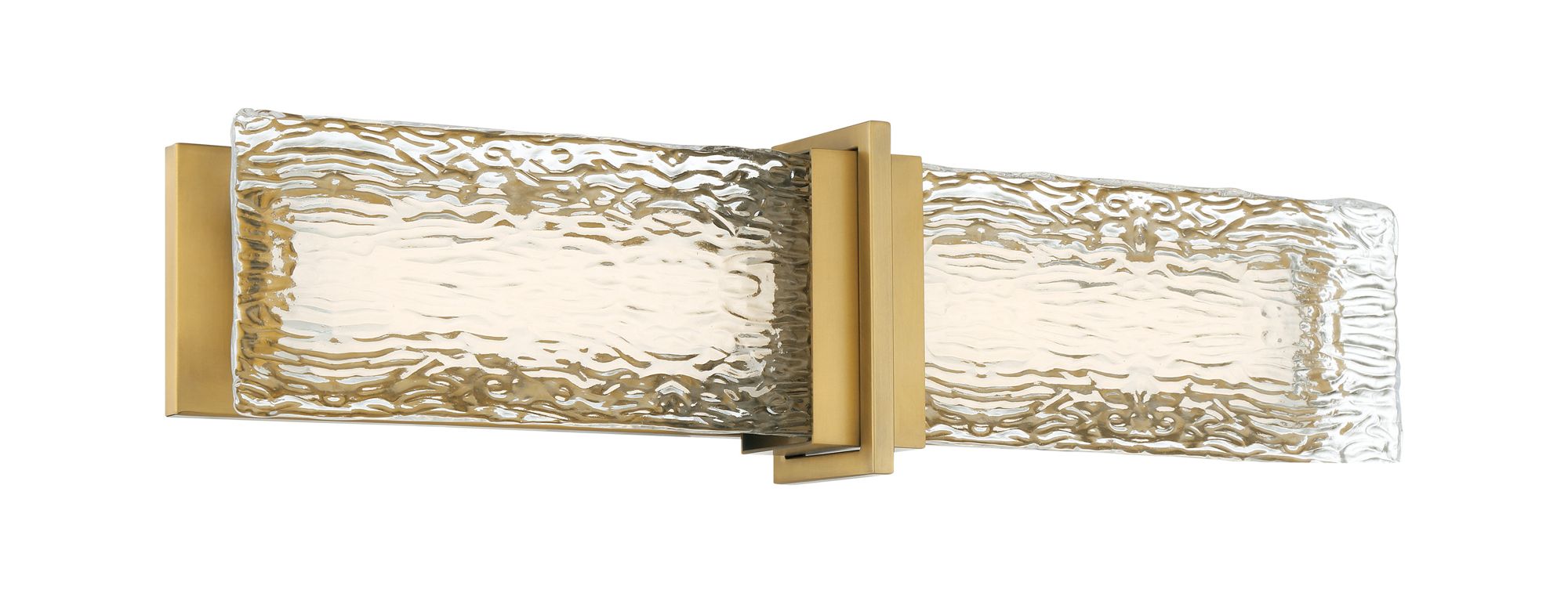 Image 6 Minka Lavery Lumina LED 26-in Legacy Brass Vanity Light with Glass Shade more views