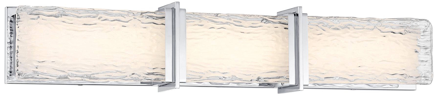 Image 3 Minka Lavery Lumina LED 30.5-in Chrome Vanity Light with Glass Shade more views