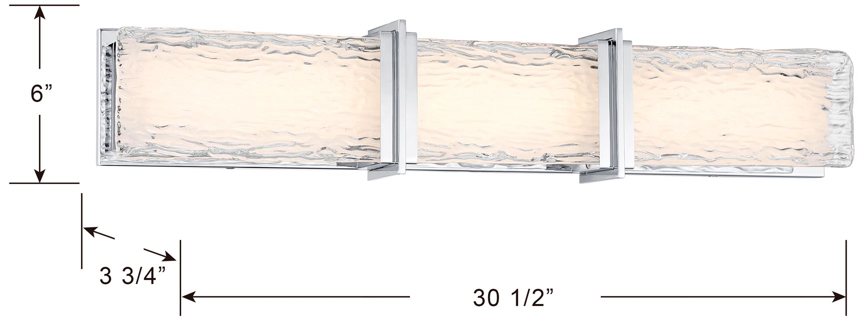 Image 6 Minka Lavery Lumina LED 30.5-in Chrome Vanity Light with Glass Shade more views