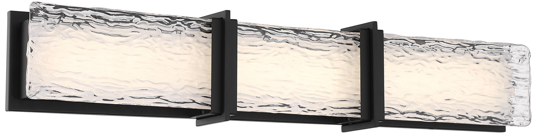 Minka Lavery Lumina LED 30.5-in Dark Matte Black Vanity Light with Shade
